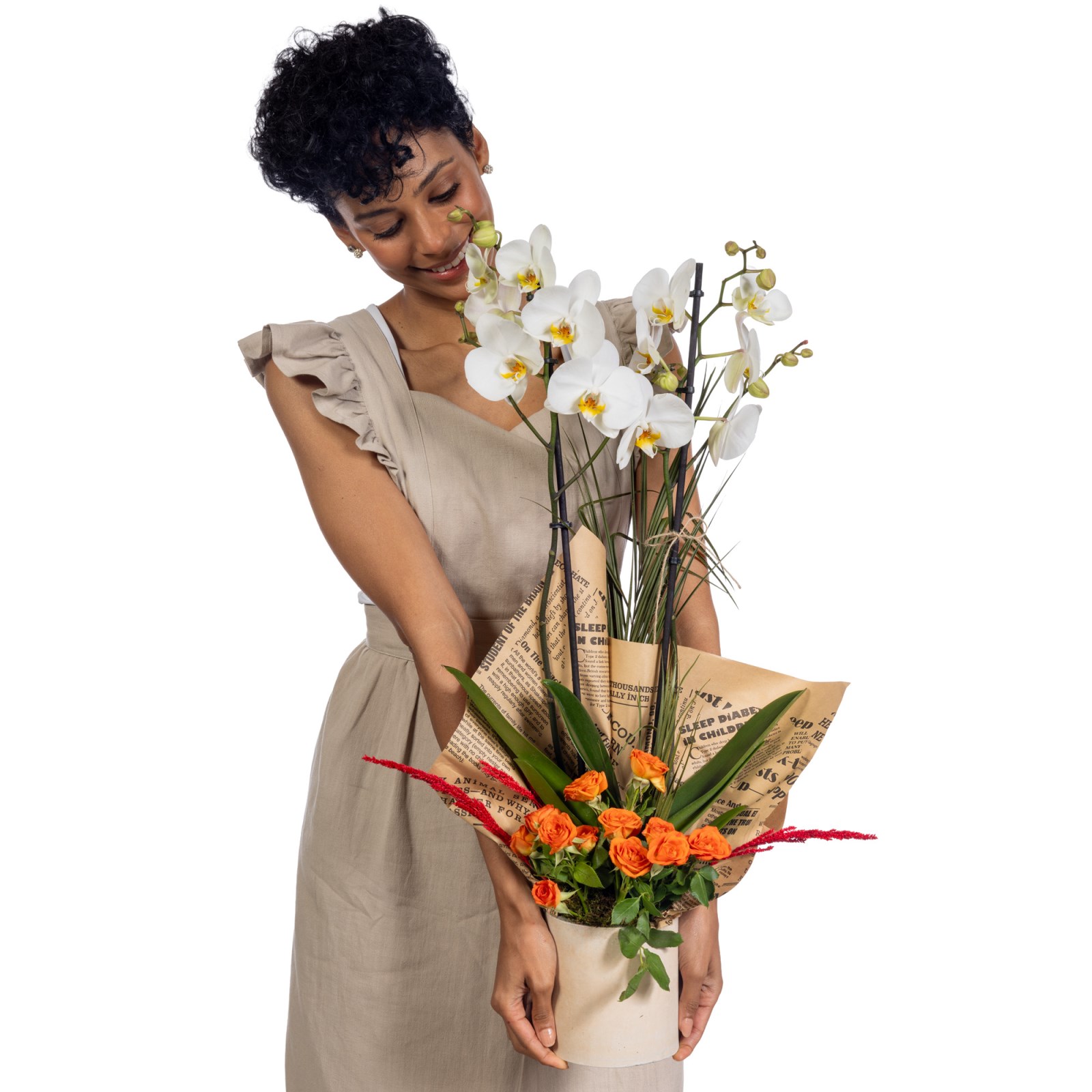 Elegant Bloom 2 Dal Beyaz Orkide