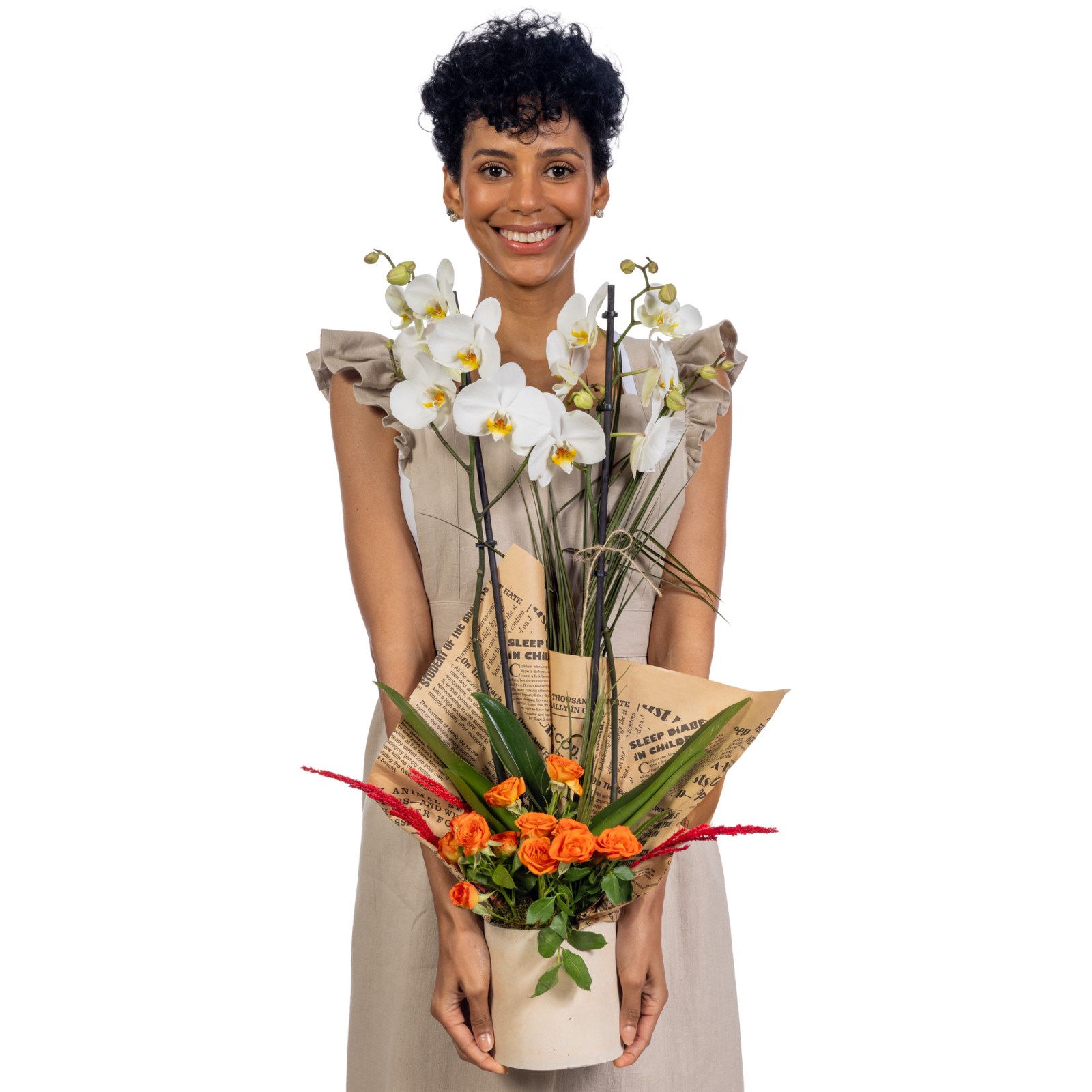 Elegant Bloom 2 Dal Beyaz Orkide