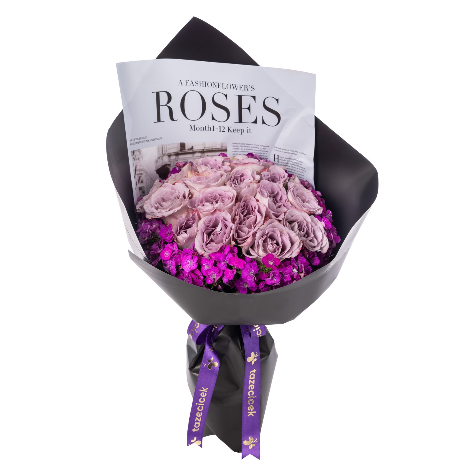 Amethyst Glow Roses Gül Buketi