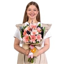 Sunset Harmony Bouquet Gerbera Buketi