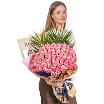 Blush Symphony 101 Pembe Gül Buketi