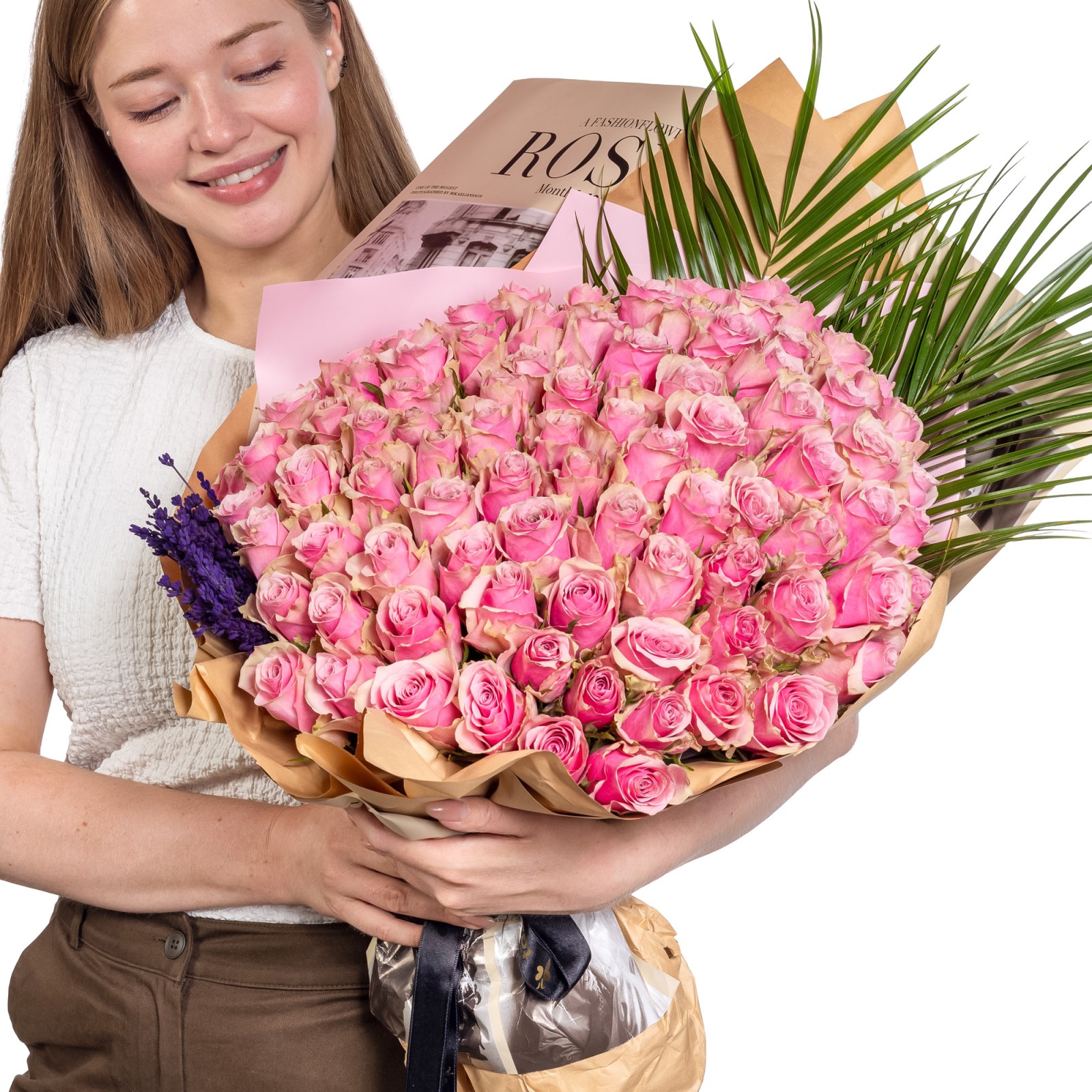 Blush Symphony 101 Pembe Gül Buketi