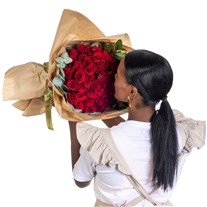Endless Love Vow 50 Kırmızı Gül Buketi