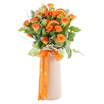 Amber Wishes 19 Mini Turuncu Gül