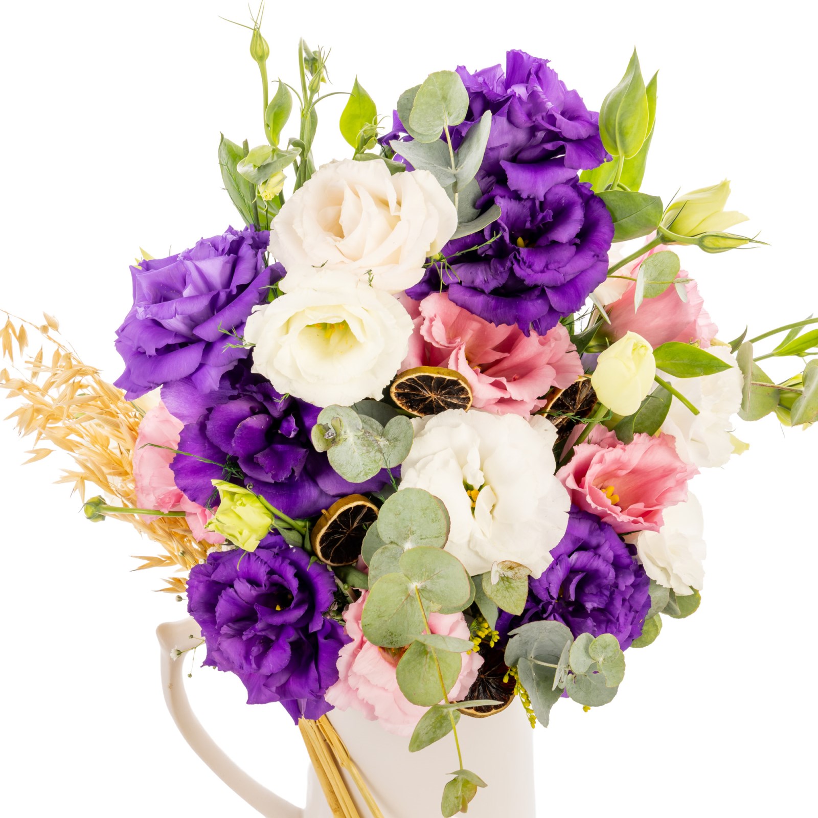 Violet Elegance Seramik Sürahide Lisyantuslar