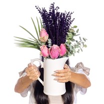 Lavender Love Seramik Sürahide Lavantalar