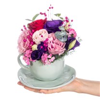 Joyful Cup Gül & Lisyantus Aranjmanı