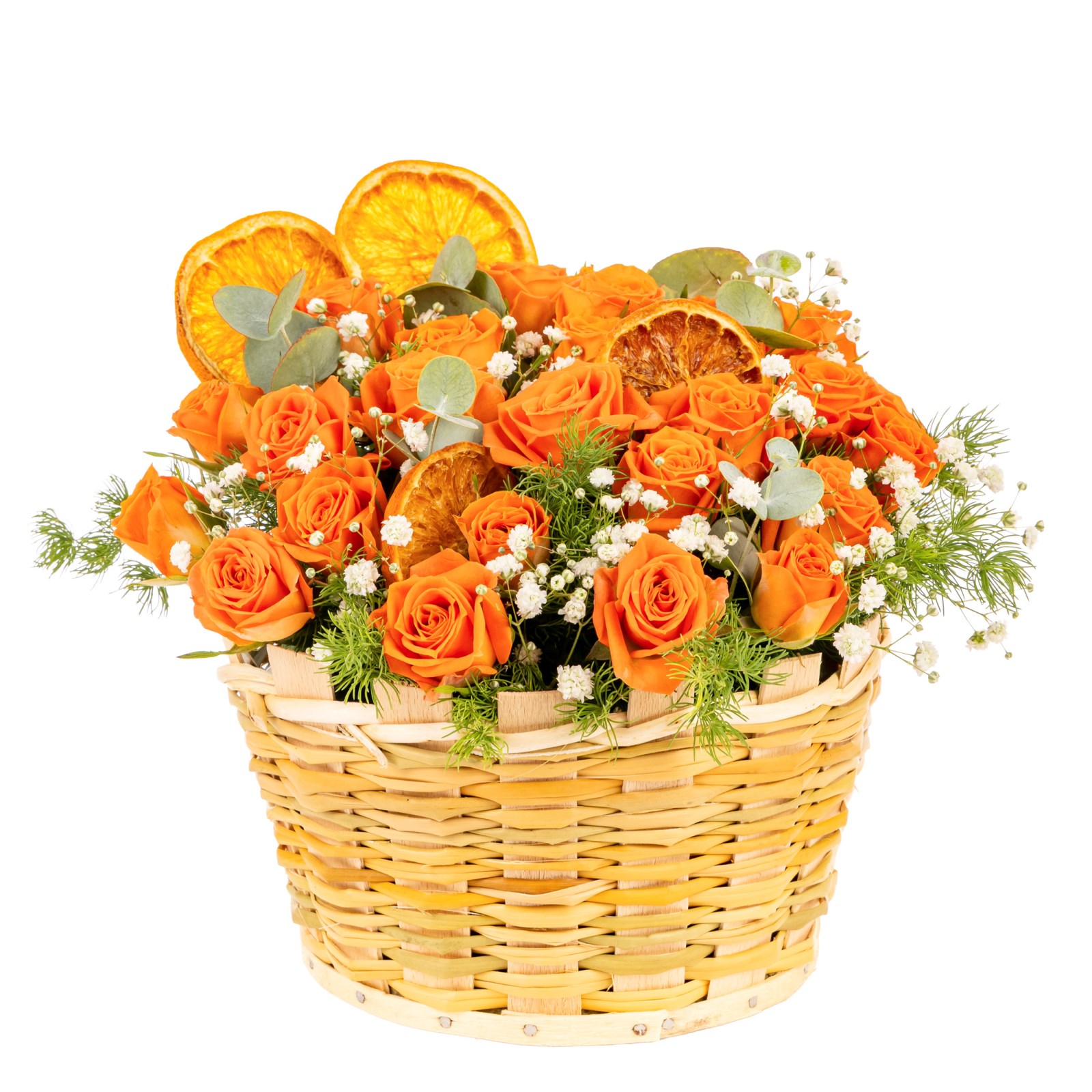 Citrus Charm Turuncu Gül Sepeti