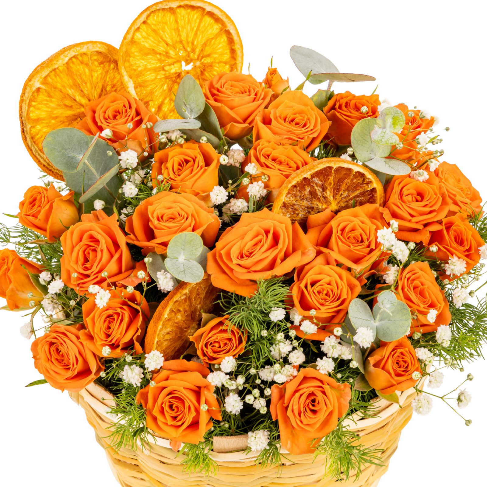 Citrus Charm Turuncu Gül Sepeti