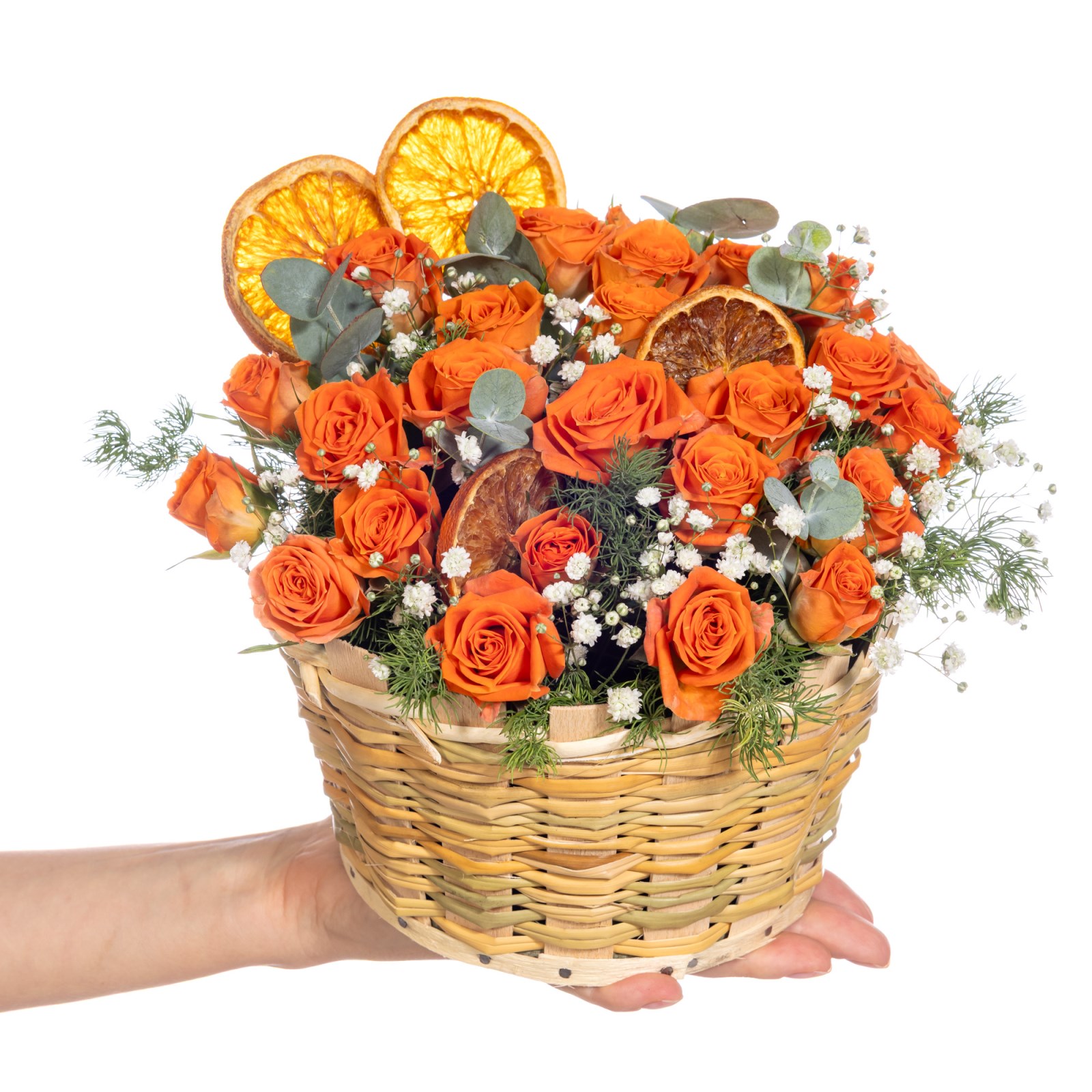 Citrus Charm Turuncu Gül Sepeti