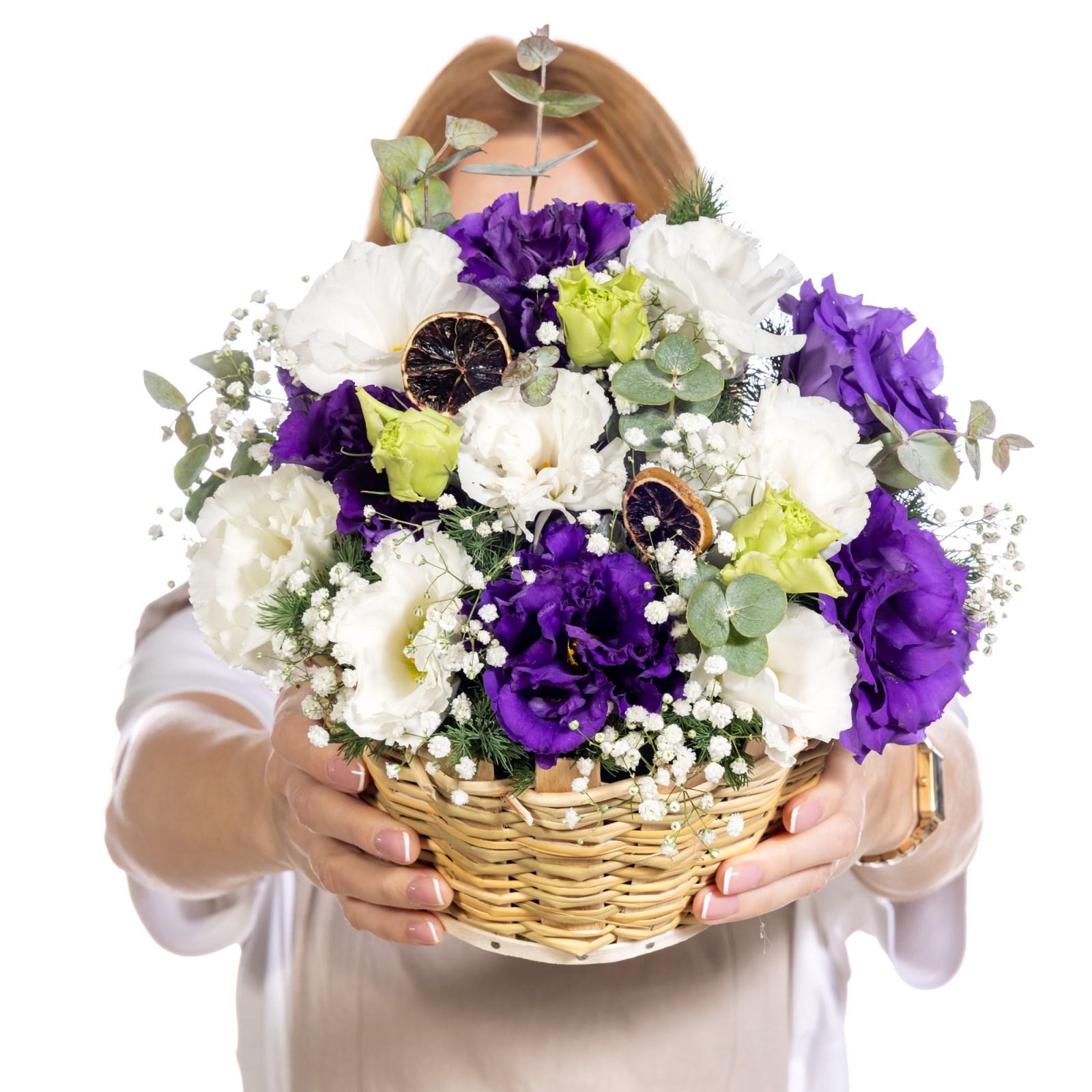 Violet Dream Renkli Lisyantus Sepeti