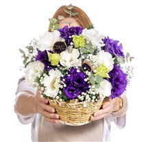 Violet Dream Renkli Lisyantus Sepeti