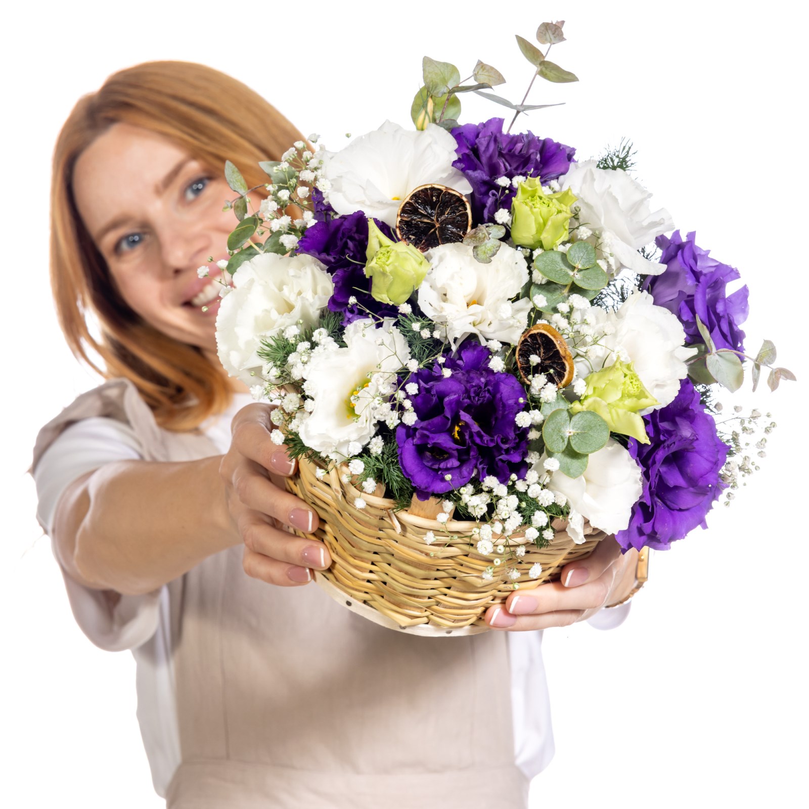 Violet Dream Renkli Lisyantus Sepeti