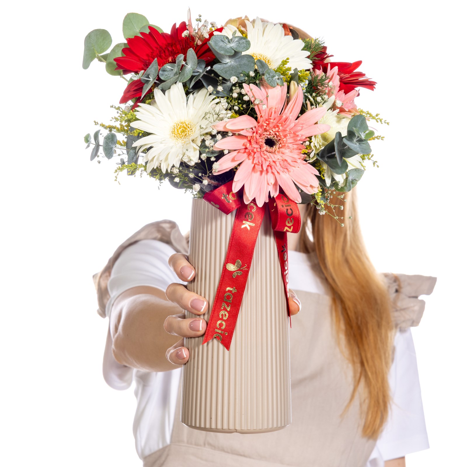 Bloom Symphony Renkli Gerbera Vazosu