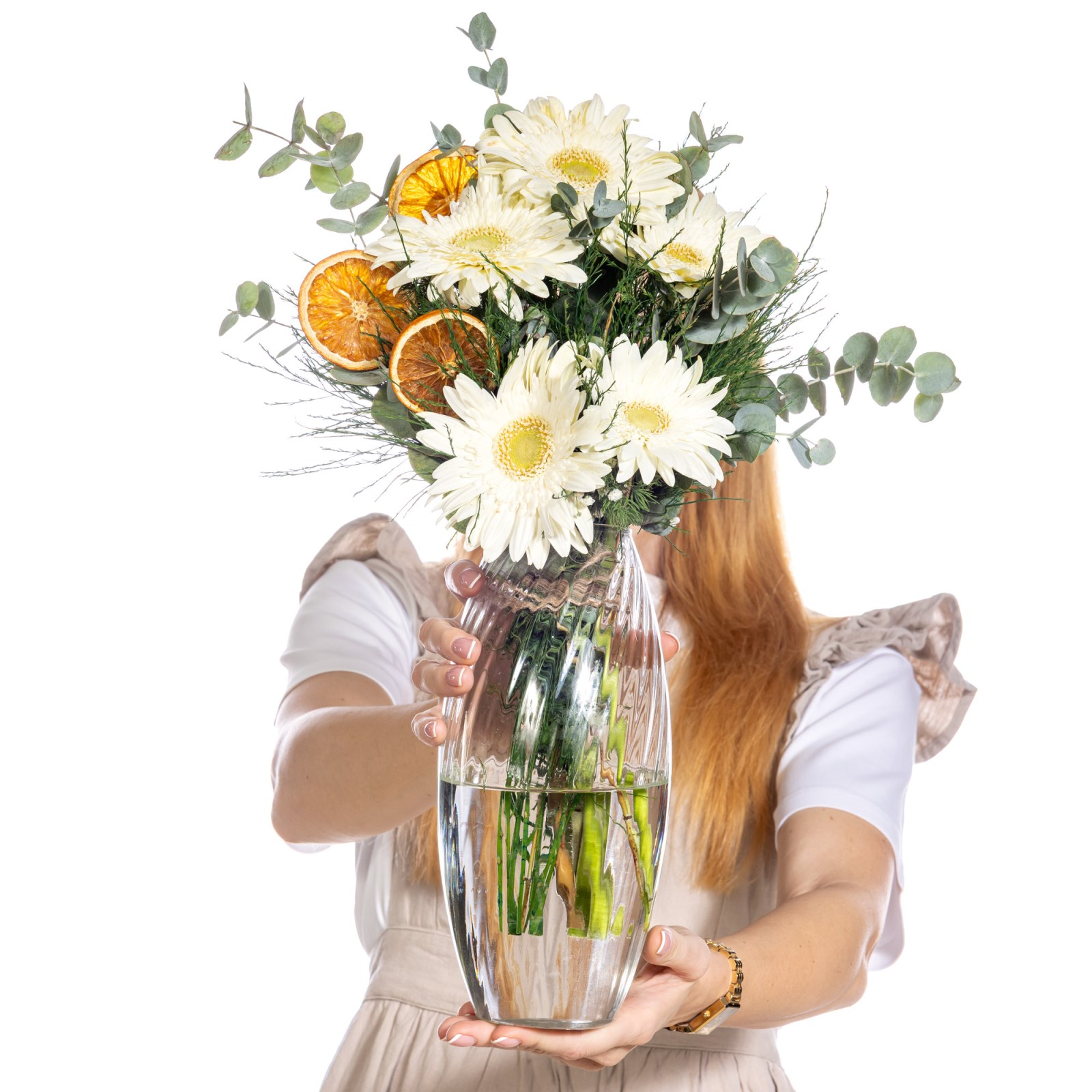 Citrus Melody Beyaz Gerberalar
