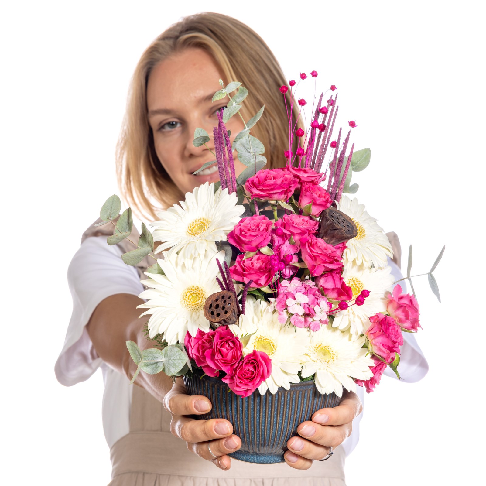 Pink Harmony Gül & Gerbera Aranjmanı