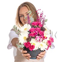 Pink Harmony Gül & Gerbera Aranjmanı