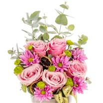 Rosy Mood Pembe Gül Aranjmanı