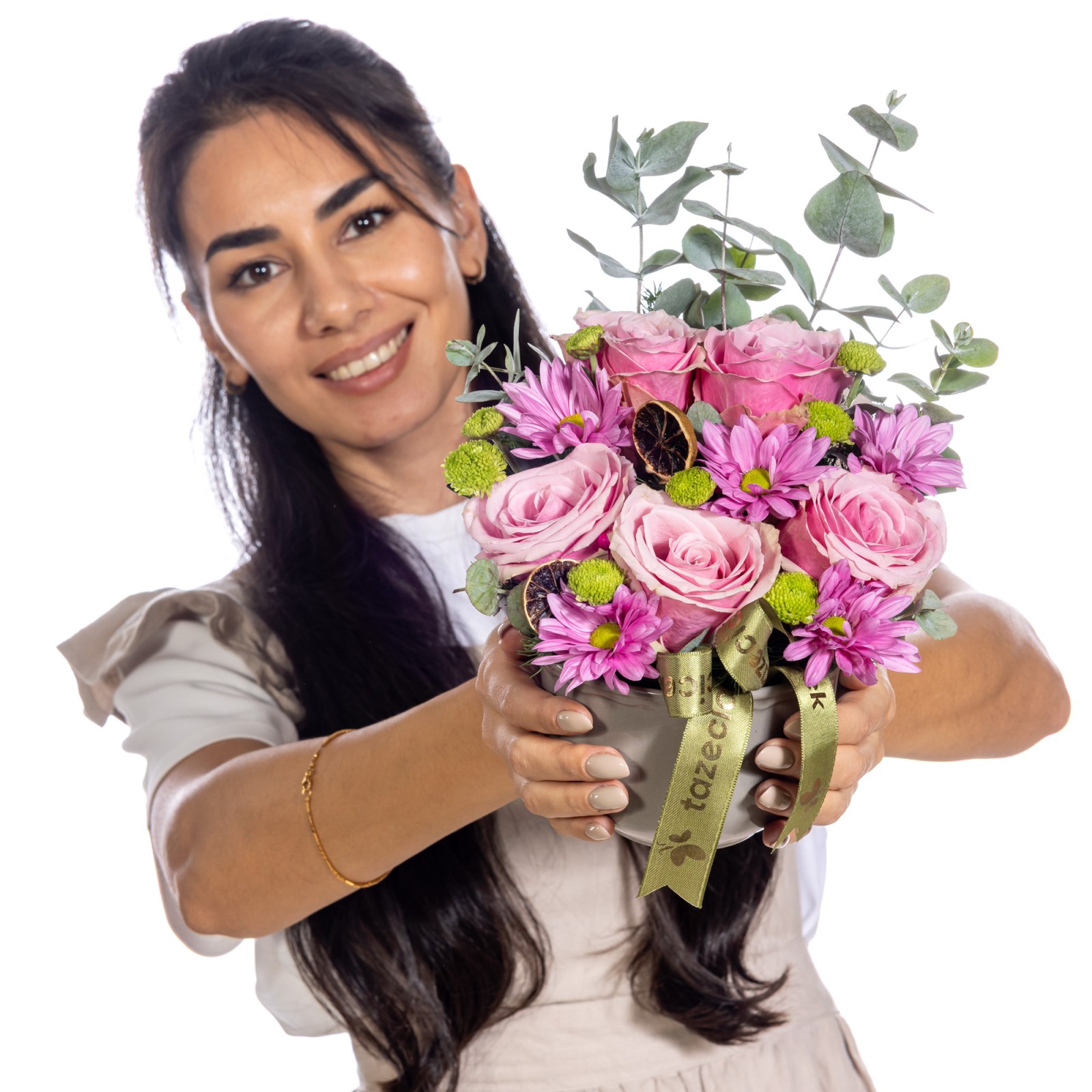 Rosy Mood Pembe Gül Aranjmanı