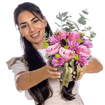 Rosy Mood Pembe Gül Aranjmanı