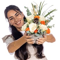 Citrus Dream Beyaz Gül Aranjmanı