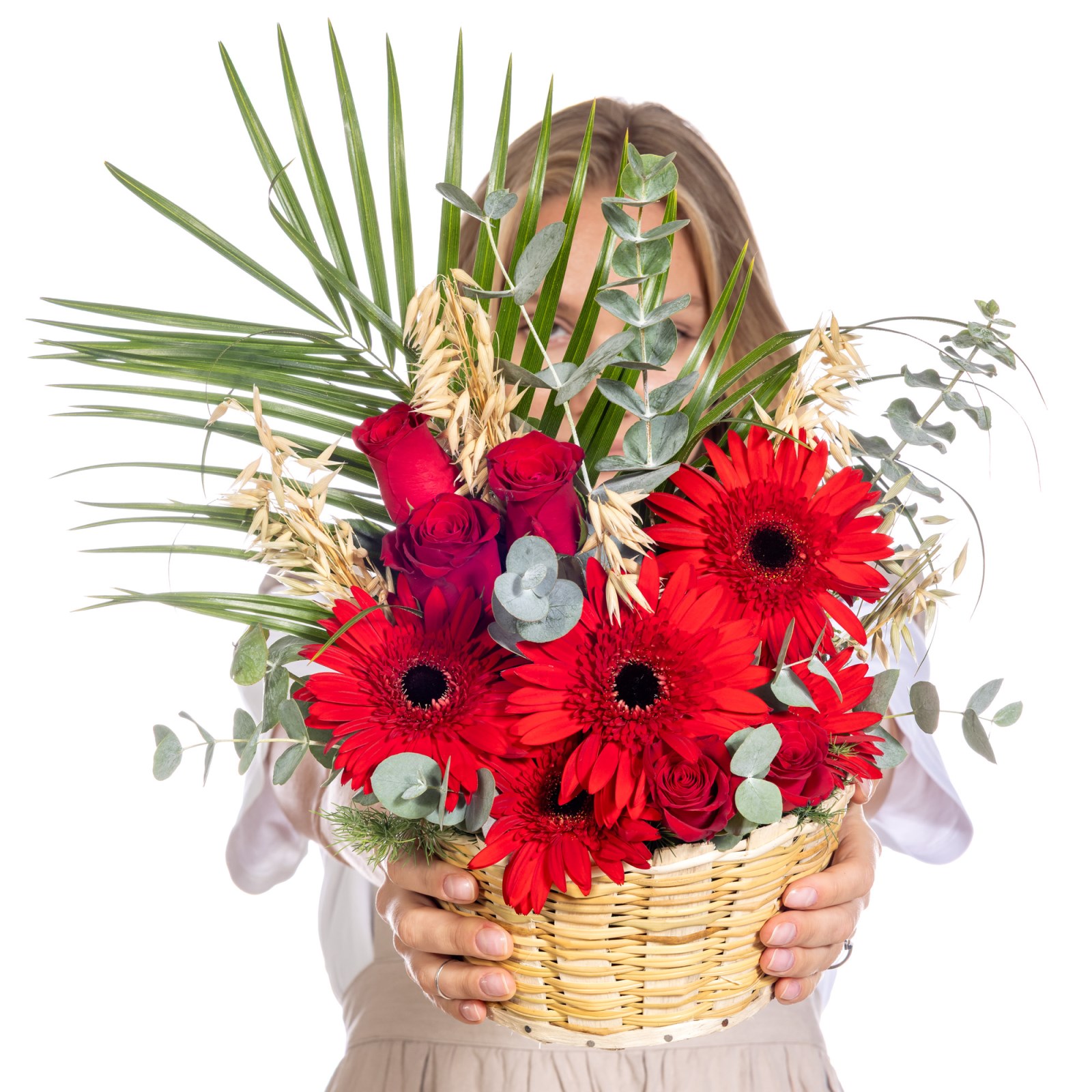 Scarlet Joy Gerbera & Gül Sepeti