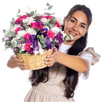 Vivid Charm Papatya ve Gül Sepeti