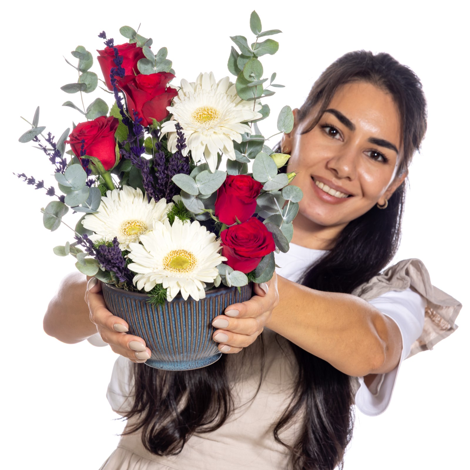 Red Spell Gül ve Gerbera Aranjmanı