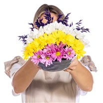 Rainbow Bloom Kasımpatı Aranjmanı