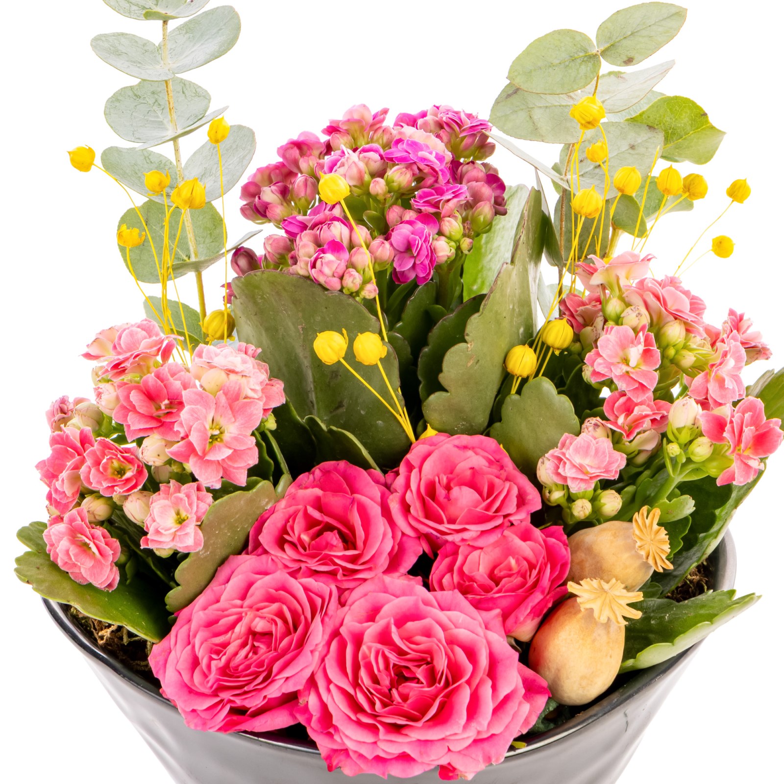 Pink Garden Gül & Kalanşo Aranjmanı