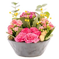Pink Garden Gül & Kalanşo Aranjmanı