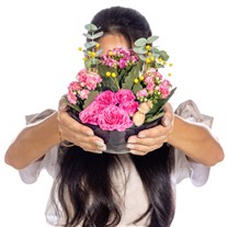 Pink Garden Gül & Kalanşo Aranjmanı