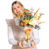 Amber Glow Gül & Lilyum