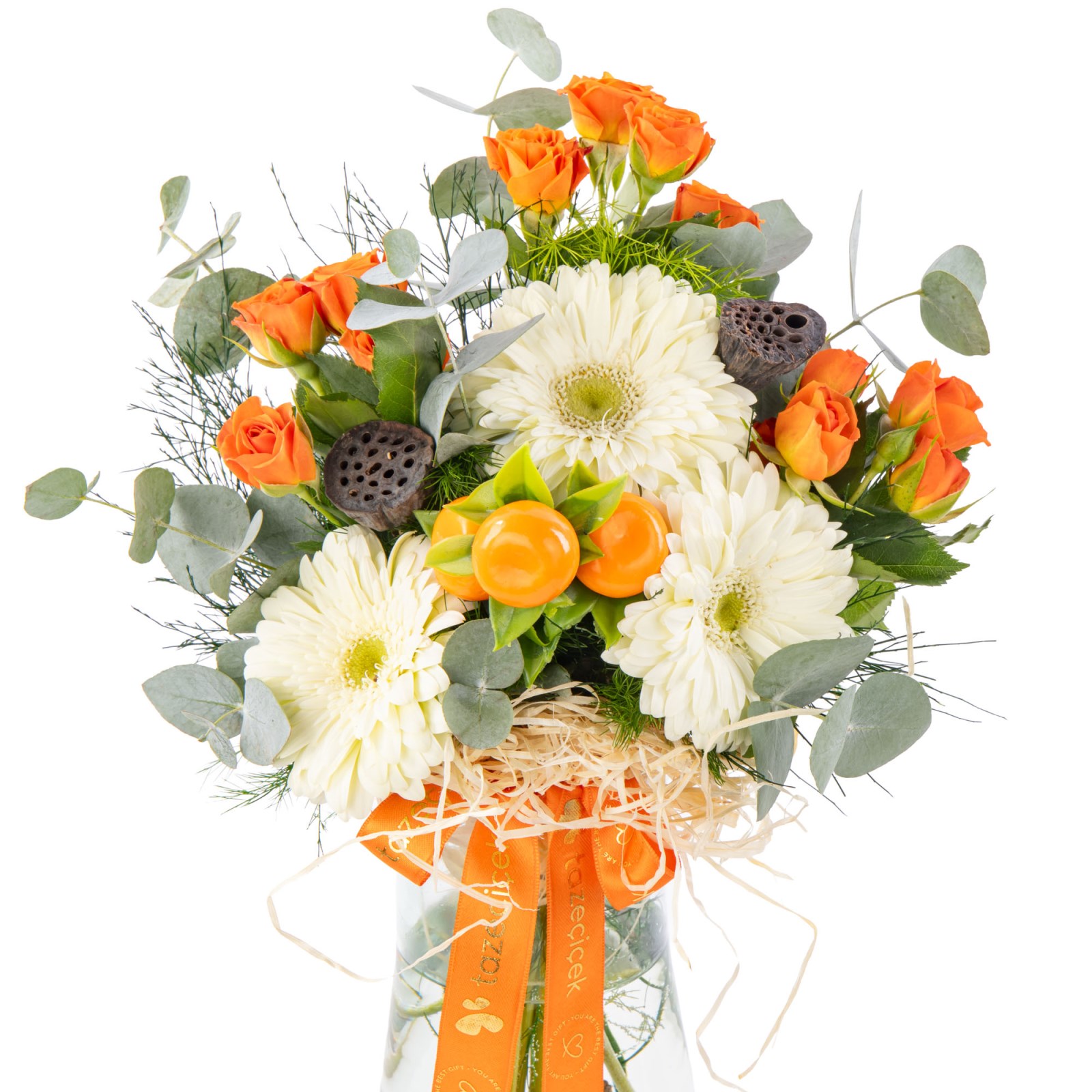 Orange Secret Güller & Gerbera