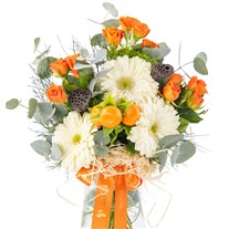 Orange Secret Güller & Gerbera