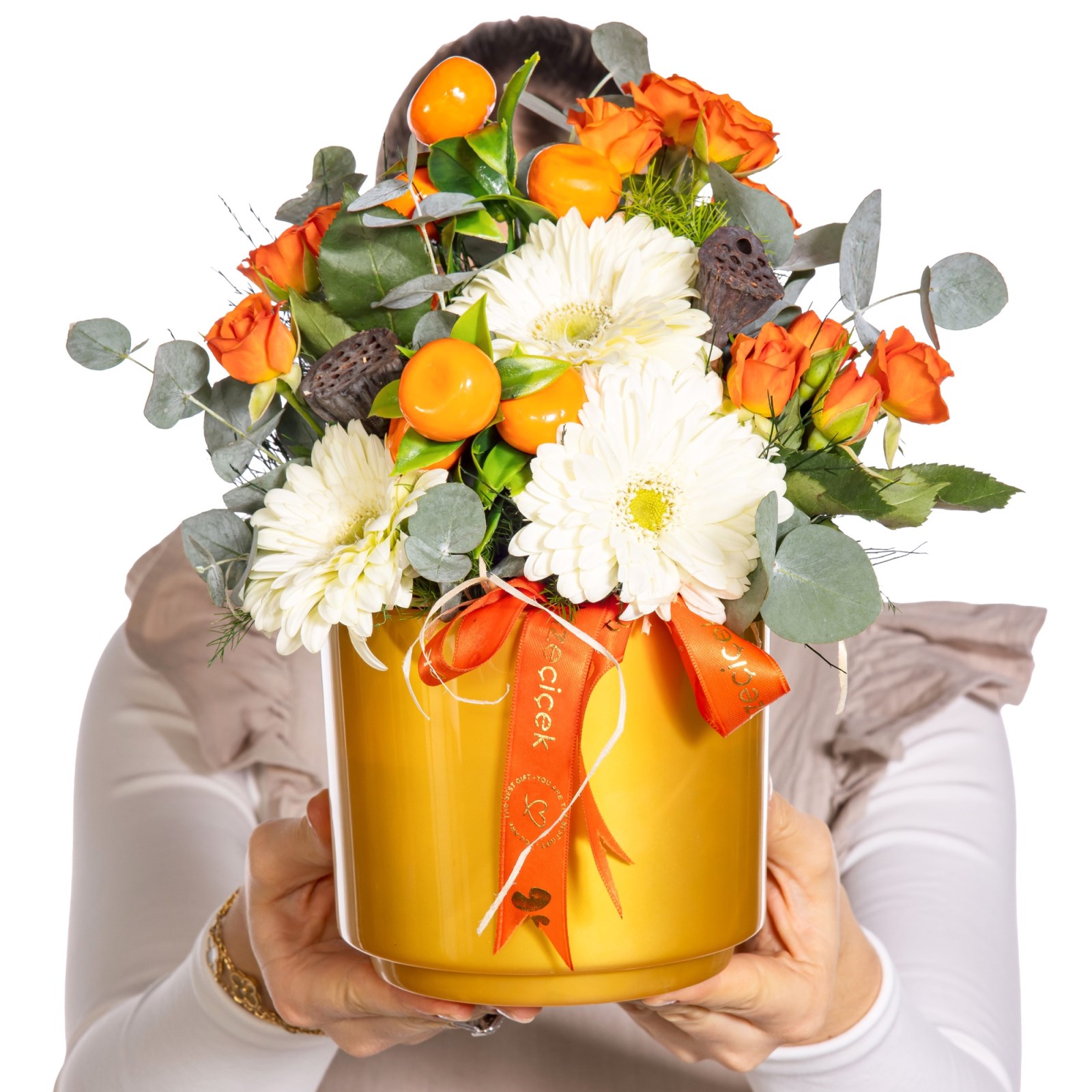 Citrus Roses & Gerbera Aranjmanı