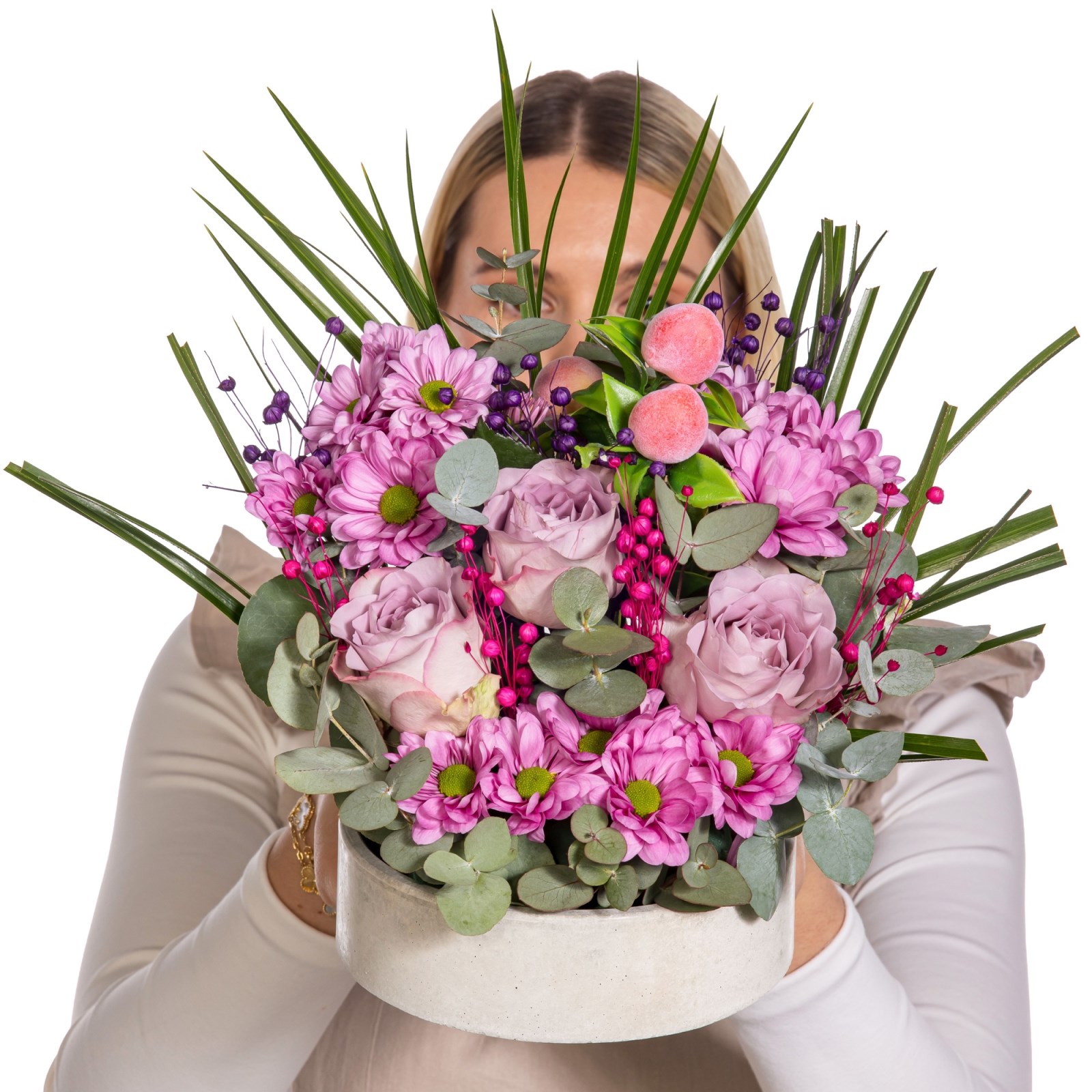 Lilac Edit Roses & Kasımpatı