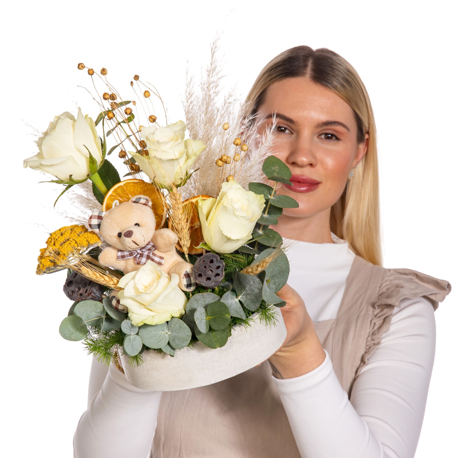 Teddy Garden White Roses