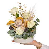 Teddy Garden White Roses