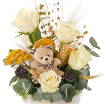 Teddy Garden White Roses