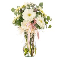 Pure Touch Vazoda Beyaz Gerbera