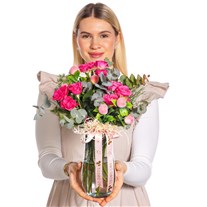 Sweet Peach Vazoda Pembe Gül