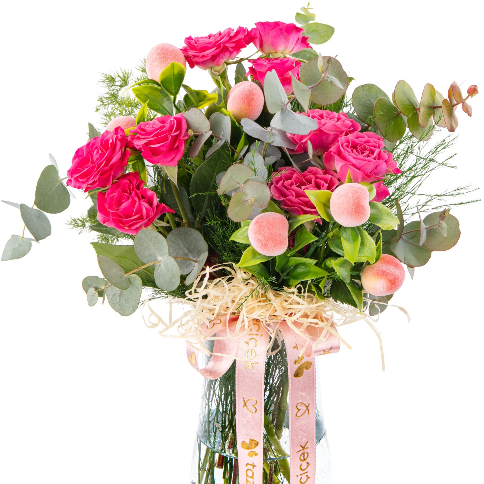 Sweet Peach Vazoda Pembe Gül