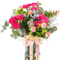 Sweet Peach Vazoda Pembe Gül