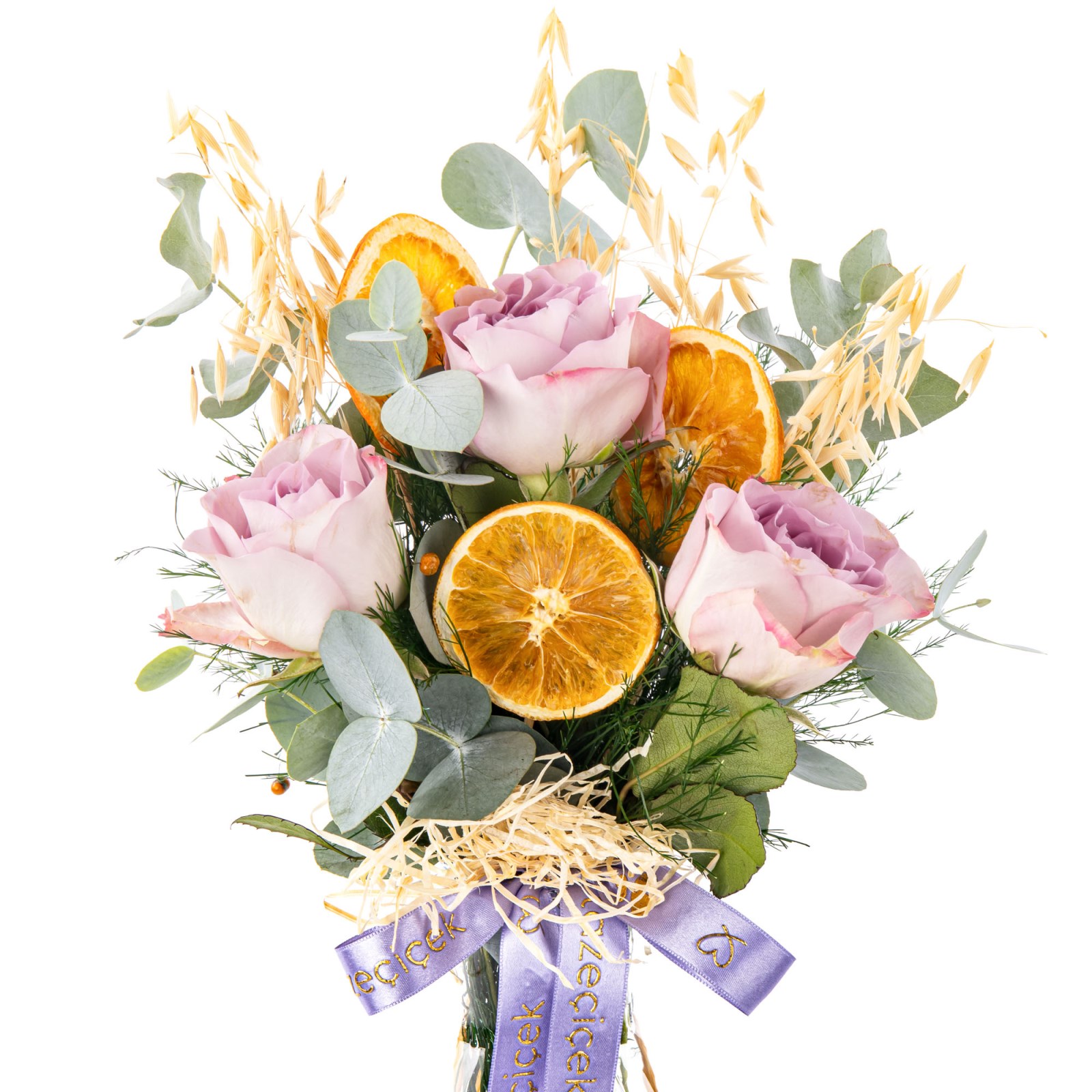 Blush Orange Vazoda Lila Gül
