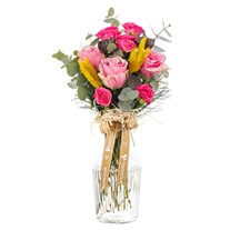 Golden Pink Vazoda Pembe Gül