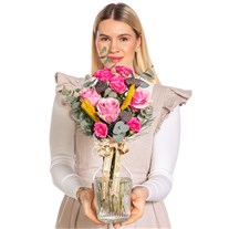 Golden Pink Vazoda Pembe Gül