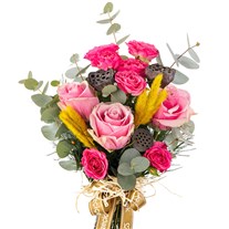 Golden Pink Vazoda Pembe Gül