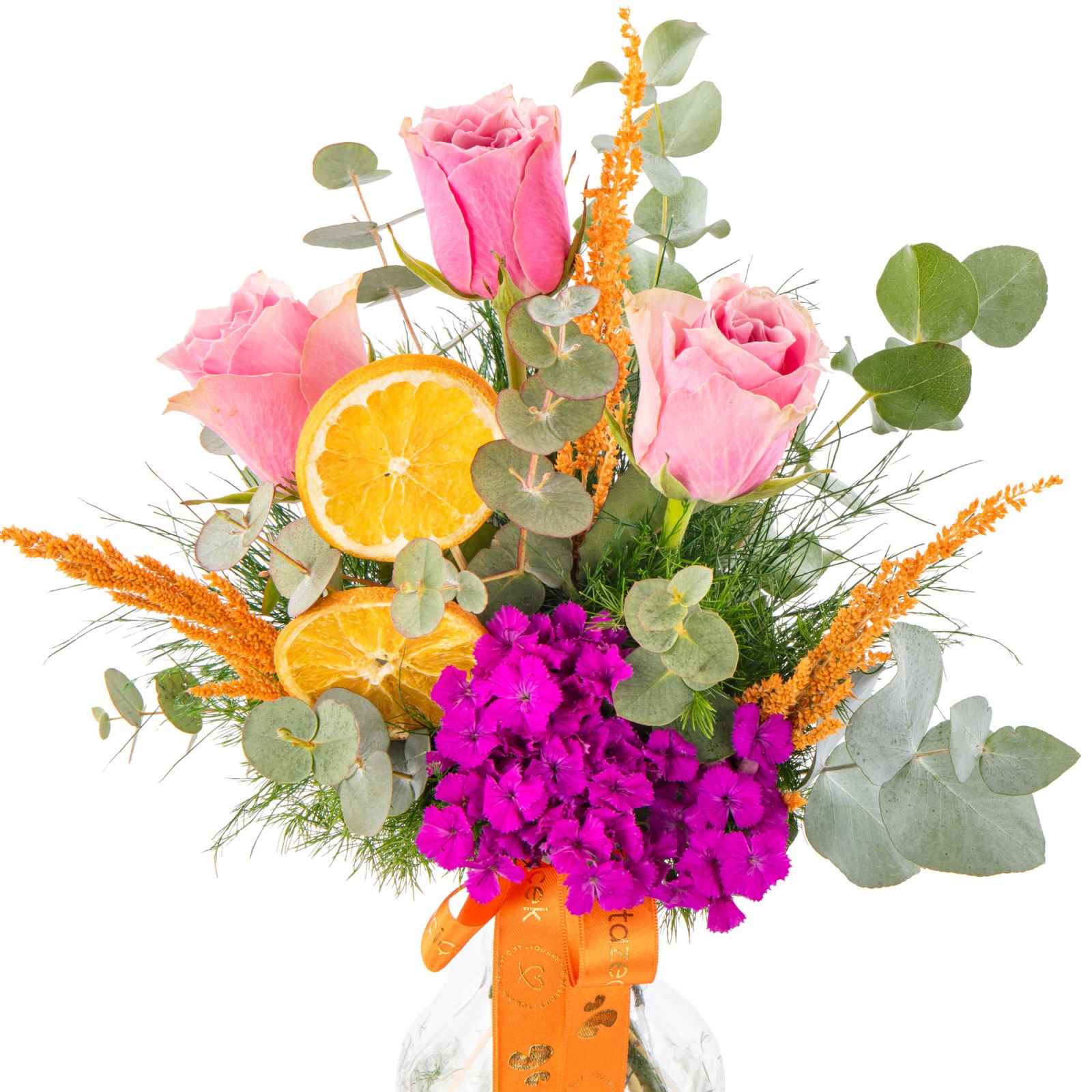 Orange Bloom Vazoda Pembe Gül