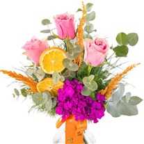 Orange Bloom Vazoda Pembe Gül